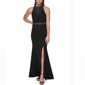 Vince Camuto Black Dress with Silver Accents